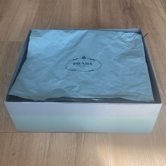 NWB: Men’s Prada smooth leather and recycled nylon combat boots. Sz 40 - Picture 12 of 14